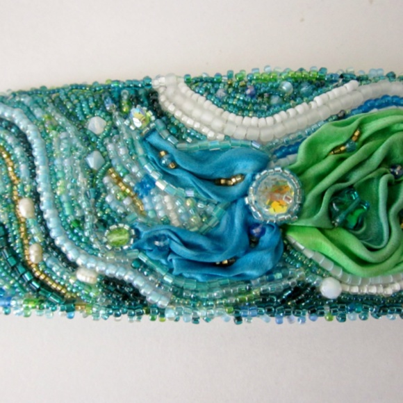 Mermaid Bracelet and Earring Set OOAK - Picture 2 of 4